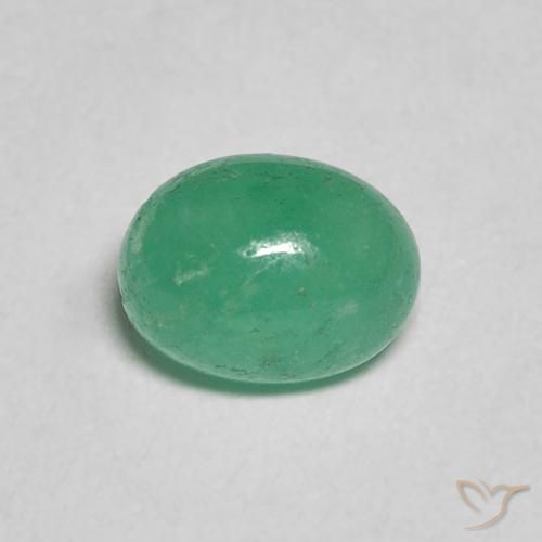 0.96ct Naturale Verde chiaro Smeraldo, Ovale, Traslucido