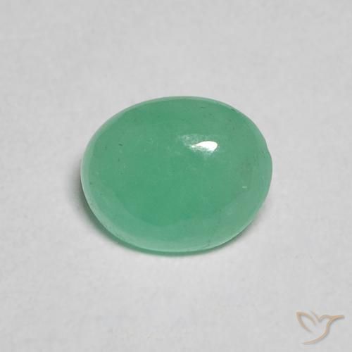 0.66ct Naturale Verde Menta Intenso Smeraldo, Ovale, Traslucido
