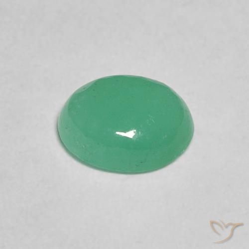 Smeraldo Verde Menta Intenso naturale da 0.66 ct, Ovale, Traslucido