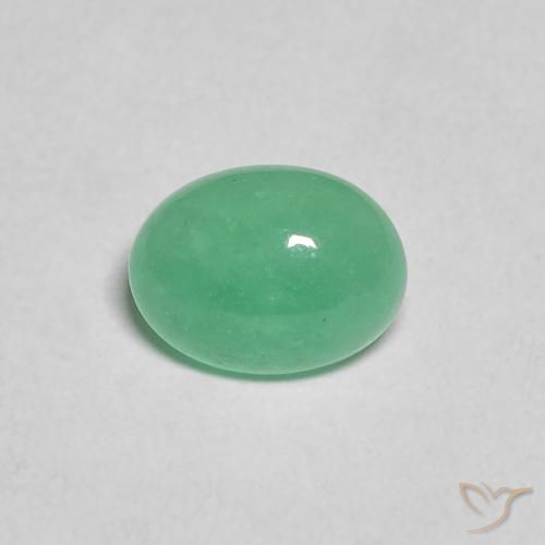 0.91ct Naturale Menta verde Smeraldo, Ovale, Traslucido