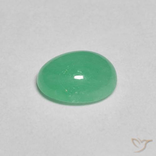 Smeraldo Menta verde naturale da 0.91 ct, Ovale, Traslucido