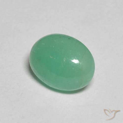 Smeraldo verde felce naturale da 1.75 ct, Ovale, Traslucido
