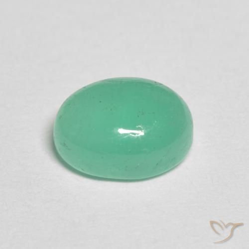 Smeraldo Verde brillante naturale da 1.20 ct, Ovale, Traslucido