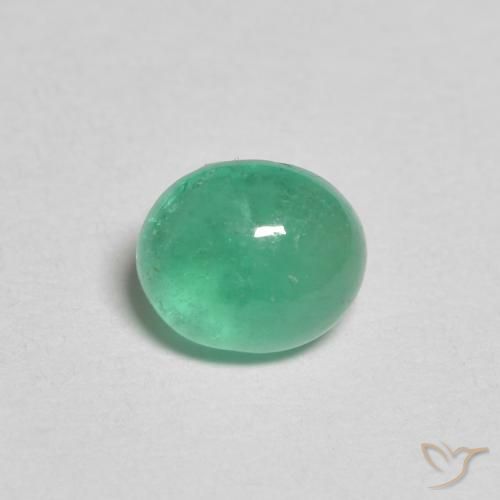 0.68ct Naturale Verde chiaro Smeraldo, Ovale, Traslucido