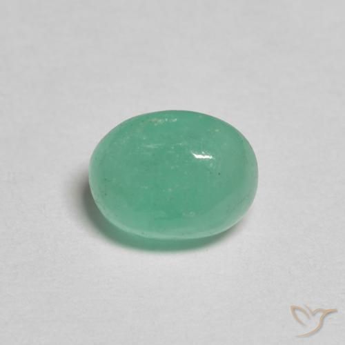 0.77ct Naturale Verde Pistacchio Smeraldo, Ovale, Traslucido