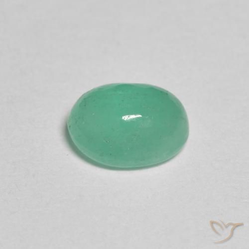 Smeraldo Verde Pistacchio naturale da 0.77 ct, Ovale, Traslucido