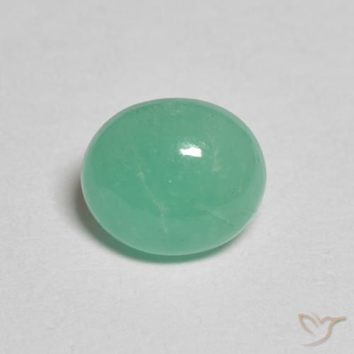 0.95ct Naturale Verde brillante Smeraldo, Ovale, Traslucido