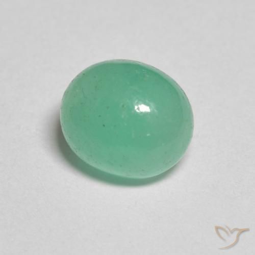 Smeraldo Verde chiaro naturale da 1.25 ct, Ovale, Traslucido