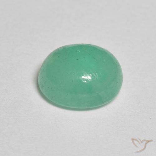 Smeraldo Verde chiaro naturale da 1.25 ct, Ovale, Traslucido