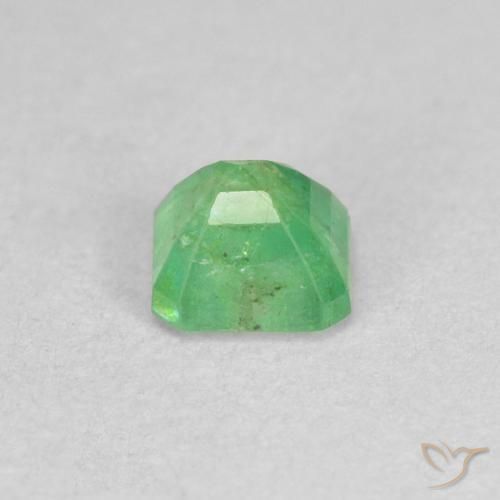 Smeraldo Verde brillante naturale da 0.32 ct, Ottagonale / Taglio smeraldo, SI