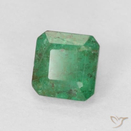 Smeraldo Verde medio naturale da 0.40 ct, Ottagonale / Taglio smeraldo, SI