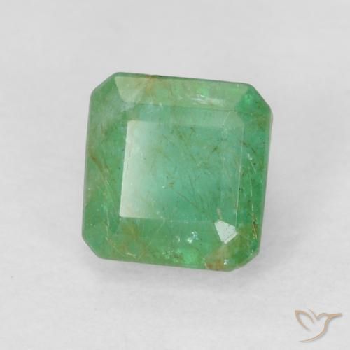 Smeraldo Verde medio naturale da 0.45 ct, Ottagonale / Taglio smeraldo, SI