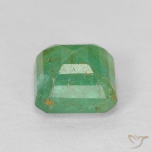 Smeraldo Verde medio naturale da 0.45 ct, Ottagonale / Taglio smeraldo, SI