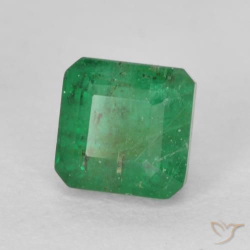 Smeraldo Verde medio naturale da 0.52 ct, Ottagonale / Taglio smeraldo, SI