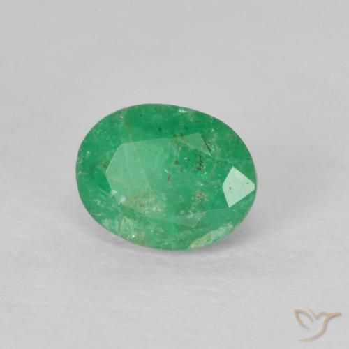 0.47ct Naturale Verde brillante Smeraldo, Ovale, SI