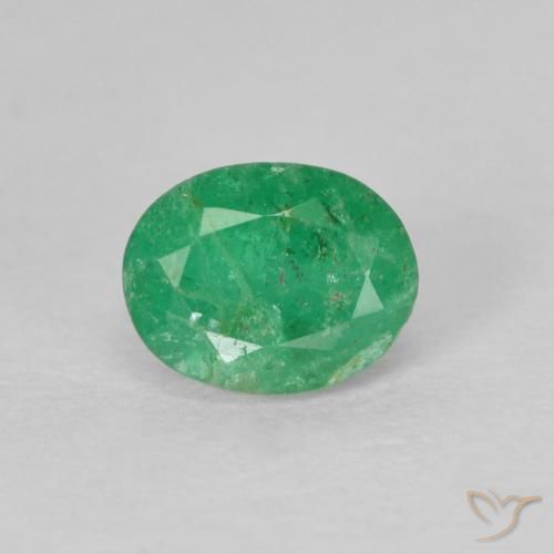Smeraldo Verde brillante naturale da 0.47 ct, Ovale, SI