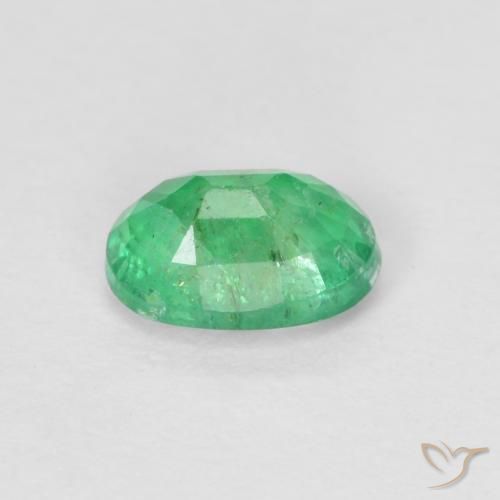 Smeraldo Verde brillante naturale da 0.54 ct, Ovale, SI