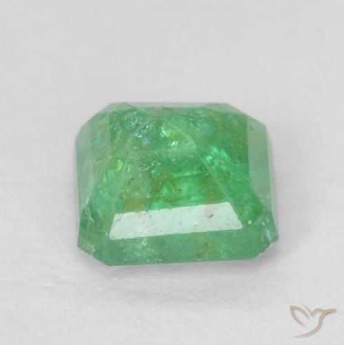 Smeraldo Verde medio naturale da 0.34 ct, Ottagonale / Taglio smeraldo, SI