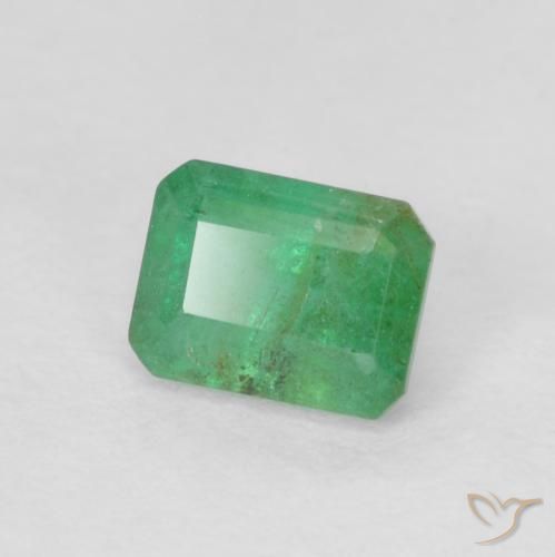 Smeraldo Verde medio naturale da 0.43 ct, Ottagonale / Taglio smeraldo, SI
