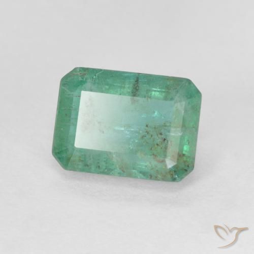 Smeraldo Verde smeraldo chiaro naturale da 0.97 ct, Ottagonale / Taglio smeraldo, SI