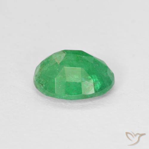 Smeraldo Verde brillante naturale da 0.47 ct, Ovale, SI