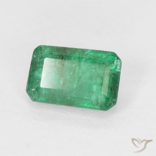 Smeraldo Verde caldo naturale da 0.64 ct, Ottagonale / Taglio smeraldo, SI