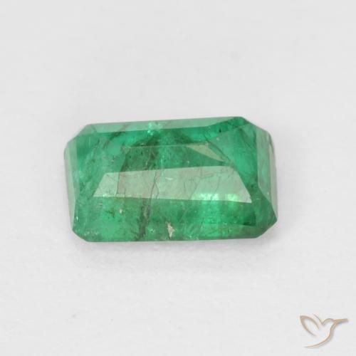 Smeraldo Verde caldo naturale da 0.64 ct, Ottagonale / Taglio smeraldo, SI
