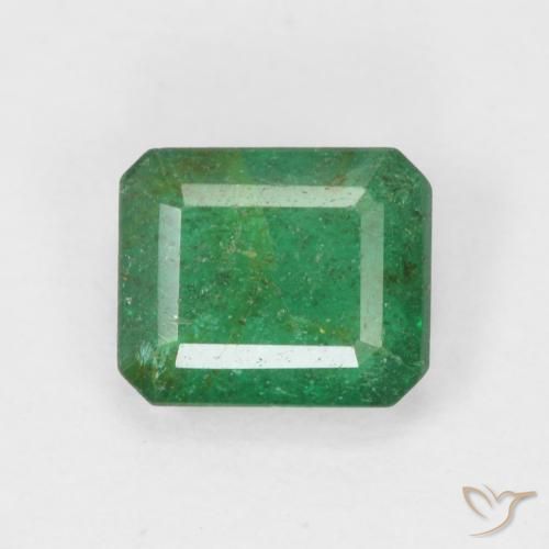 Smeraldo naturale verde da 0,78 ct, taglio smeraldo, SI