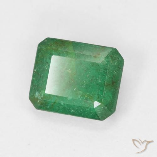 Smeraldo naturale verde da 0,78 ct, taglio smeraldo, SI