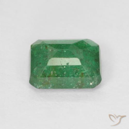 Smeraldo naturale verde da 0,78 ct, taglio smeraldo, SI