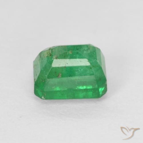 Smeraldo naturale verde da 0,71 ct, taglio smeraldo, SI