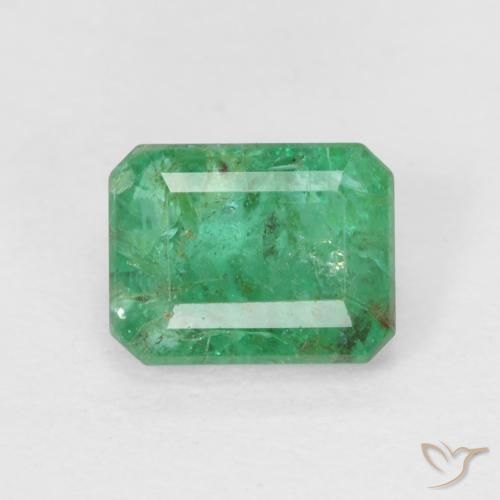 0.78ct Naturale Verde brillante Smeraldo, Taglio smeraldo, SI