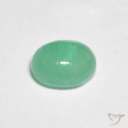 Smeraldo Menta verde naturale da 0.73 ct, Ovale, Traslucido