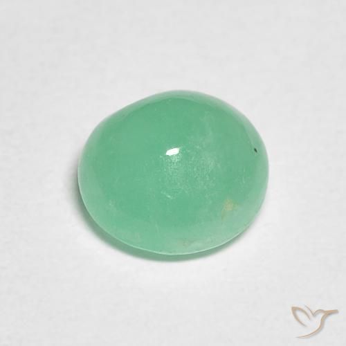 Smeraldo Verde Pistacchio naturale da 0.88 ct, Rotondo, Traslucido