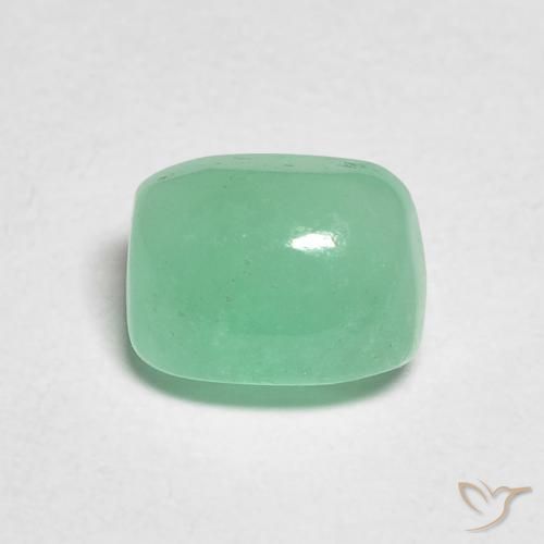 0.87ct Naturale Verde chiaro Smeraldo, Cuscino, Traslucido, Photo A