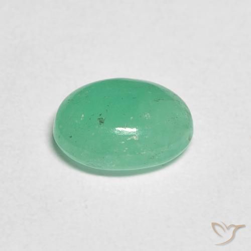 Smeraldo verde felce naturale da 0.83 ct, Ovale, Traslucido