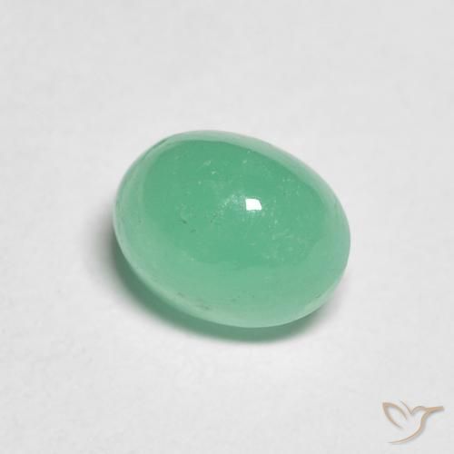 Smeraldo Menta verde naturale da 1.19 ct, Ovale, Traslucido