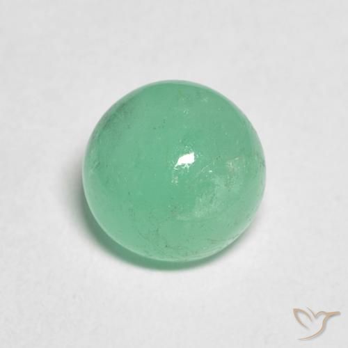 1.45ct Naturale Verde chiaro Smeraldo, Rotondo, Traslucido