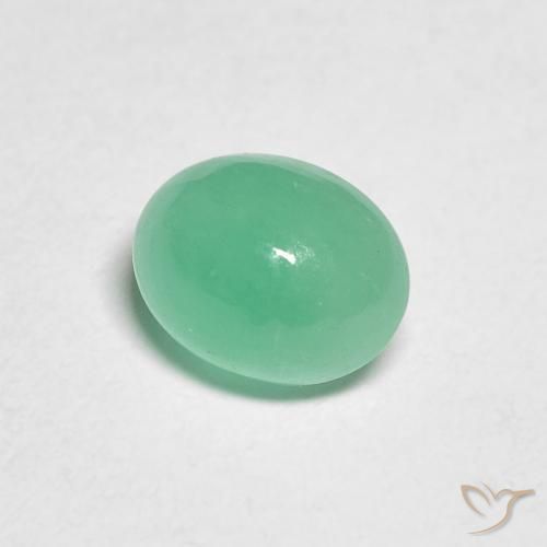 Smeraldo Verde medio naturale da 1.10 ct, Ovale, Traslucido