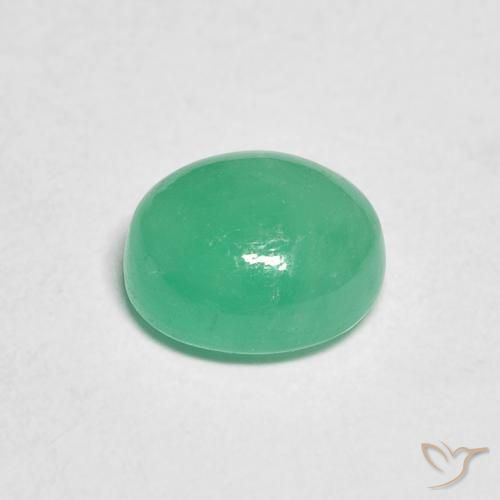 Smeraldo Verde medio naturale da 1.17 ct, Ovale, Traslucido