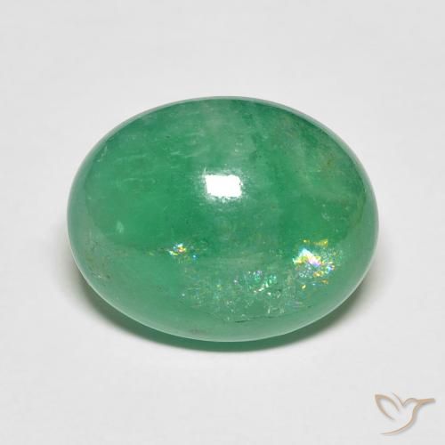 8.05ct Naturale Verde chiaro Smeraldo, Ovale, Traslucido