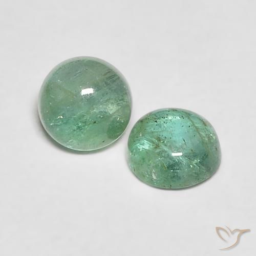 Gemme di Smeraldo Verde chiaro naturale da 0.64 ct, Rotondo, Trasparente