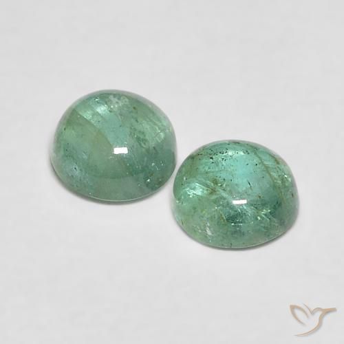Gemme di Smeraldo Verde chiaro naturale da 0.64 ct, Rotondo, Trasparente