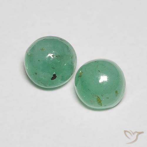 0.63ctw Naturale Verde brillante Smeraldo, Rotondo, Trasparente
