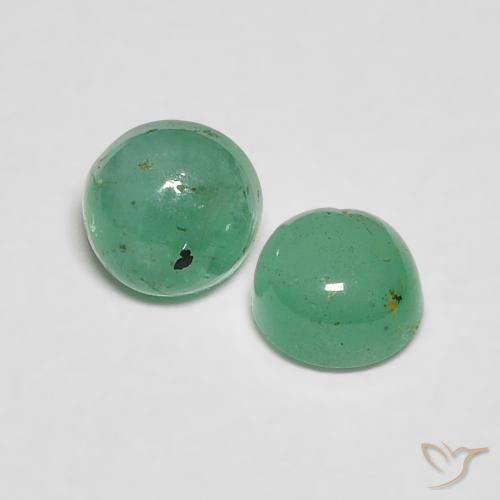 Gemme di Smeraldo Verde brillante naturale da 0.63 ct, Rotondo, Trasparente