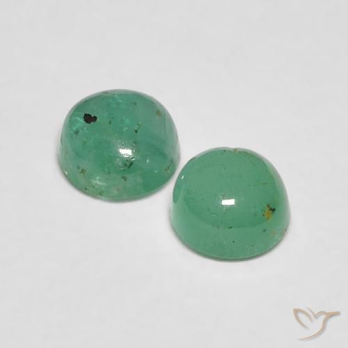 Gemme di Smeraldo Verde brillante naturale da 0.63 ct, Rotondo, Trasparente