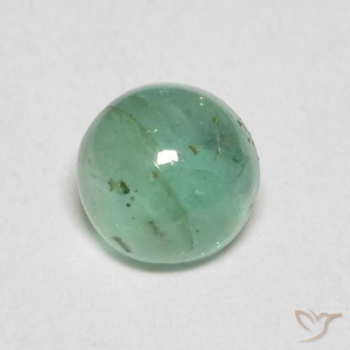 Smeraldo Verde smeraldo chiaro naturale da 0.44 ct, Rotondo, Trasparente