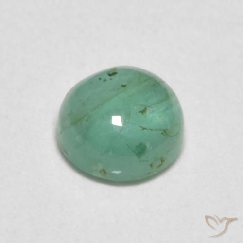Smeraldo Verde smeraldo chiaro naturale da 0.44 ct, Rotondo, Trasparente