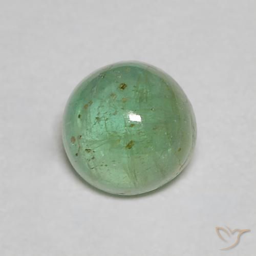 Smeraldo Verde chiaro e freddo naturale da 0.44 ct, Rotondo, Trasparente
