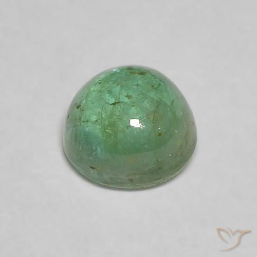 Smeraldo Verde chiaro e freddo naturale da 0.44 ct, Rotondo, Trasparente